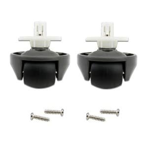 2 stuks Voorste zwenkwielen - geschikt voor Roborock S8 / s8 maxv ultra / s7 max ultra / S7maxv ultra / S7 / G10 / G10S / G20 / T7S - Robotstofzuiger Accessoires - zwart