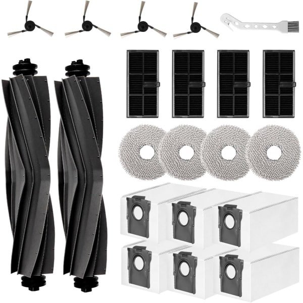 21 stuks accessoires gescht voor Dreame L40 Ultra/X40 Ultra Complete/X40 Master/Mova P50 Pro Ultra robotstofzuiger, reserveonderdelen, accessoireset, hoofdborstel, stofzak, zijborstels
