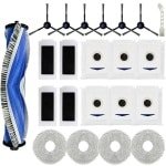 22-delige vervangende accessoire set Geschikt voor ECOVACS DEEBOT T30 PRO OMNI / T30 OMNI robotstofzuiger, 1 hoofdborstel, 4 dweilpads