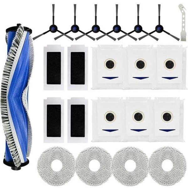 22-delige vervangende accessoire set Geschikt voor ECOVACS DEEBOT T30 PRO OMNI / T30 OMNI robotstofzuiger, 1 hoofdborstel, 4 dweilpads