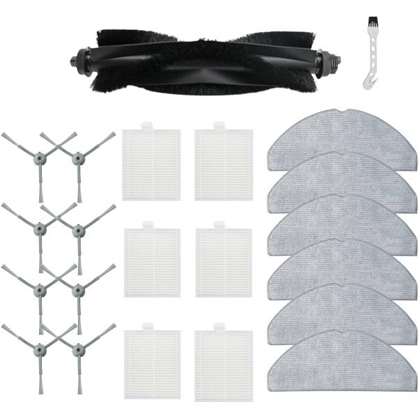 22 stuks robotstofzuiger accessoires - Geschikt voor Eufy G50 Hybrid (SES) - L60 Hybrid (SES) - L60 - L60 SES - L50 - L50 SES - Onderdelen - voor robotstofzuiger - met reinigingsborstel - Vervangingsonderdelen