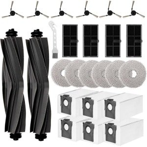 25 stuks accessoires gescht voor Dreame L10s Ultra Gen 2/L10s Pro Ultra Heat / X30 Ultra / Mova E30 Ultra robotstofzuiger, reserveonderdelen, accessoireset, hoofdborstel, stofzak, zijborstels