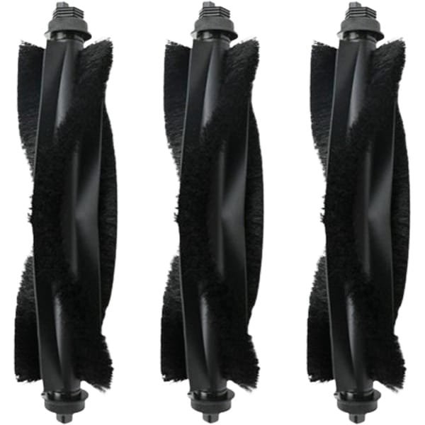 3 stuks rolborstel - Geschikt voor Eufy G50 Hybrid (SES) - L60 Hybrid (SES) - L60 - L60 SES - L50 - L50 SES - 3.5*17.5cm - Onderdelen - voor robotstofzuiger - zwart