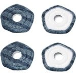 4 Stuks - Mop Pads geschikt voor Eufy X10 Pro Omni & Eufy X9 Pro - Wasbare & Herbruikbare Dweilpads - Zachte Microvezel Vervanging - Streeploos & Sneldrogend - Robotstofzuiger Accessoires