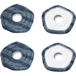 4 Stuks - Mop Pads geschikt voor Eufy X10 Pro Omni & Eufy X9 Pro - Wasbare & Herbruikbare Dweilpads - Zachte Microvezel Vervanging - Streeploos & Sneldrogend - Robotstofzuiger Accessoires