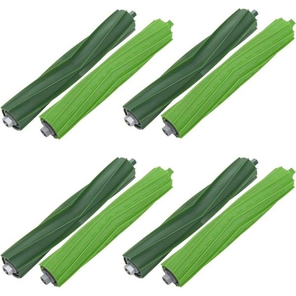 4-delige vervangende rolborstelset voor Geschikt voor iRobot e/i/j serie, borstelaccessoires voor Geschikt voor Roomba i7 j7 E7 robotstofzuigers, 8 rubberen borstelkoppen.