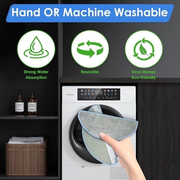 4 stucks vervangende dweilpads - compatibel met iRobot Roomba stofzuiger 2 Essential - zuig- en dweilrobot-combi, Y0140 - Y0110 - Q011 - Q0120 - Roomba 105 Combo - wisserdoeken