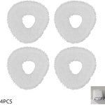 4 stuks - Wasbare dweildoeken - Herbruikbare dweildoeken - Geschikt voor robotstofzuigers - Krachtige vlekverwijdering - 13,5 x 13,5 cm - Wit