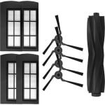 4x Filter, 4x Zijborstel, 1x Hoofdborstel Set Geschikt voor Eufy X9 Pro Robotstofzuiger