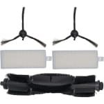 5-delige set zijborstels Geschikt voor de Tapo RV10 RV30 Plus robotstofzuiger, bestaande uit 1 rolborstel en 2 HEPA-filters.