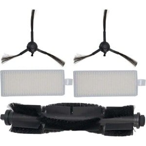 5-delige set zijborstels Geschikt voor de Tapo RV10 RV30 Plus robotstofzuiger, bestaande uit 1 rolborstel en 2 HEPA-filters.