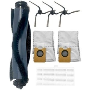 8-delige vervangende accessoirekit - Compatibel met Eufy C10 robotstofzuiger (accessoireset), inclusief: 1 rolborstel, 2 HEPA-filters, 3 zijborstels, 2 stofzakken