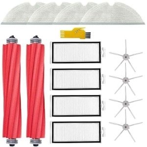 Accessoirekit Geschikt voor Roborock Q7 Max+ Q7 Max Q7+ Q7 robotstofzuiger: vervangingsonderdelen (14 stuks, 2 hoofdborstels, 4 filters, 4 zijborstels en 4 dweilkoppen) (1 recensie)