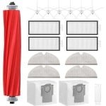 Accessoirekit Geschikt voor Roborock Q7, Q7+, Q7 Max, Q7 Max+ robotstofzuiger: 1 rolborstel, 4 filters, 4 dweilpads