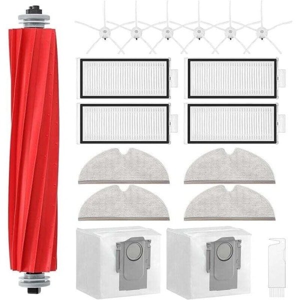 Accessoirekit Geschikt voor Roborock Q7, Q7+, Q7 Max, Q7 Max+ robotstofzuiger: 1 rolborstel, 4 filters, 4 dweilpads