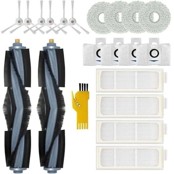 Accessoirekit Geschikt voor de ECOVACS DEEBOT T20 OMNI T20e Omni robotstofzuiger. Vervangingsonderdelen: 20 stuks, 2 rolborstels, 4 filters.