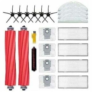 Accessoires Geschikt voor de Roborock S7 Pro Ultra, S7 Max Ultra en S7 MaxV Ultra robotstofzuiger - Reserveonderdelen - Verpakking van 20 stuks: 2 hoofdborstels, 4 filters, 6 zijborstels, 4 doeken en 4 stofzakken