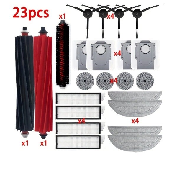 Accessoires Geschikt voor de Roborock S8 Maxv Ultra/G20S robotstofzuiger: hoofdborstel, filterkern, zijborstel, stofzak, dweil, verbruiksartikelen.