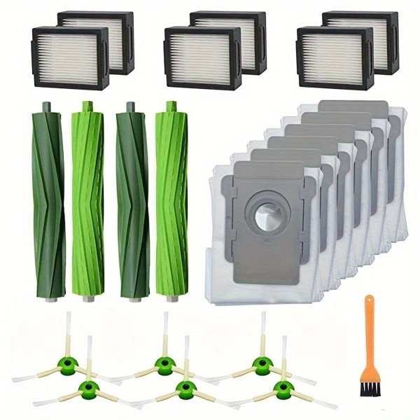 Accessoires Geschikt voor iRobot robotstofzuigers i3/i4/i6/i7/E5/E6: Hoofdborstel, zijborstel, filter, stofzak