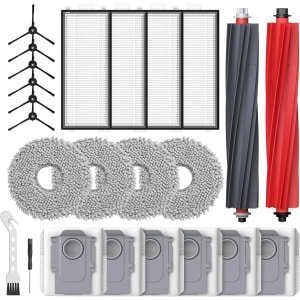 Accessoires voor robotstofzuiger - 24 stuks - Compatibel met Roborock - Rolborstels - HEPA-filters - Stofzakken - Reinigingsdoeken - Zijborstels