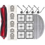 Accessoireset - 18-delige - Geschikt voor Roborock Q10 S5+ Robotstofzuiger - 1 Hoofdborstels, 2 Dweilpads, 4 Zijborstels, 6 HEPA-filters, 5 Stofzakken