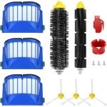 Borstelset geschikt voor Roomba 600-serie - 10-delige accessoirekit (zijborstels, filters, eindborstel, enz.) voor robotstofzuiger