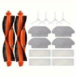 Deze set accessoires Geschikt voor de Xiaomi Robot Vacuum S10 S12 B106GL robotstofzuiger bevat vervangingsonderdelen, hoofd- en zijborstels, een filter en een dweil.