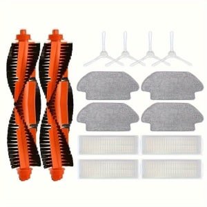 Deze set accessoires Geschikt voor de Xiaomi Robot Vacuum S10 S12 B106GL robotstofzuiger bevat vervangingsonderdelen, hoofd- en zijborstels, een filter en een dweil.