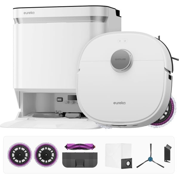 Eureka - J15 Pro Ultra white - Robotstofzuiger met dweilfunctie - zelfreinigend basisstation