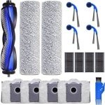 Geschikt voor ECOVACS DEEBOT T80 OMNI robotstofzuiger: 1 hoofdborstel, 4 filters, 4 zijborstels, 2 neusrollen, 4 stofzakken