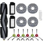 Geschikt voor Ecovacs Deebot X1 Omni, X1 e Omni, X1 Turbo, T10 Turbo/Omni robotstofzuiger: 1 borstel, 2 filters, 6 zijborstels, 4 dweildoeken, 1 reinigingsborstel