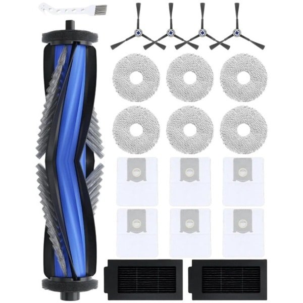 Geschikt voor - Ecovacs T50PRO robotstofzuiger - Hoofdborstel - Zijfilter - Dweil - Stofzakaccessoires - 22-pack