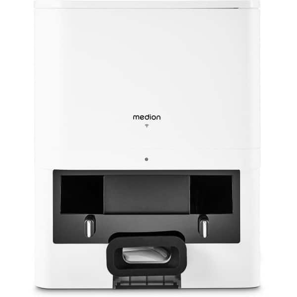 MEDION zuigstation voor robotstofzuiger MEDION X41 SW (2 liter inhoud, automatische lediging & sterke zuigkracht, MD 12035)