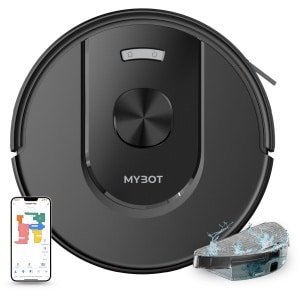 MYBOT X10 - Robotstofzuiger Met Dweilfunctie - 6000PA Zuigkracht - Ideaal voor Huisdierharen - Laadstation - LiDAR Navigatie