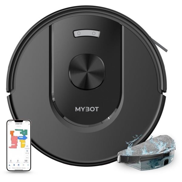 MYBOT X10 - Robotstofzuiger Met Dweilfunctie - 6000PA Zuigkracht - Ideaal voor Huisdierharen - Laadstation - LiDAR Navigatie
