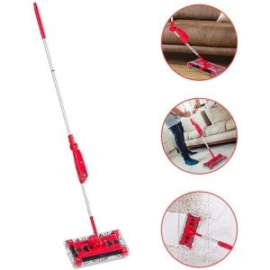 Multifunctionele Draadloze Robotstofzuiger - Stofzuiger - op Batterijen - met Oplader - Rood