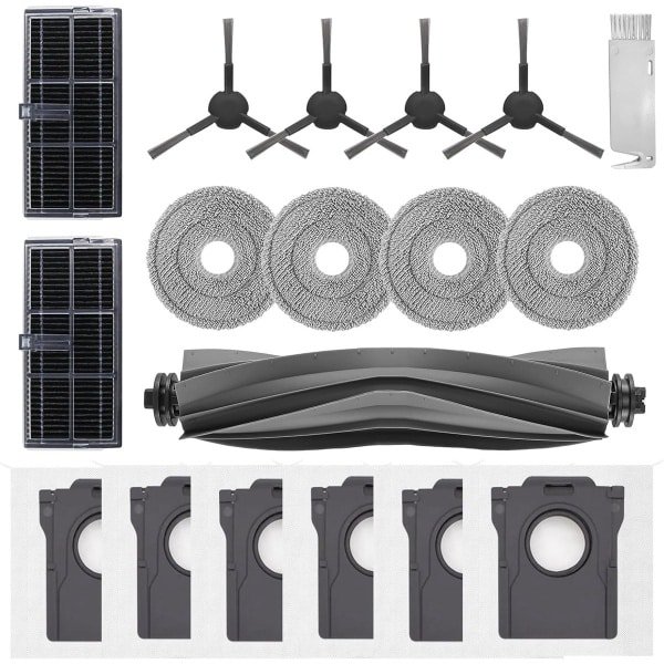 Namajunas - Accessoires Geschikt voor Dreame L10s Ultra/L10s Pro Ultra Heat - Stofzuiger onderdeel - Stofzuigeraccessoires - voor dreame robotstofzuiger - 1x hoofdrolborstel, 6x stofzak, 4x zijborstels, 2x filter, 4x dweildoeken, 1x reinigingsborstel