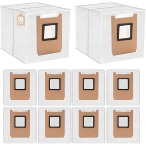 Namajunas - Stofopvangzakken compatibel voor Eufy voor Omni E20/E25/E28 robotstofzuiger - Stofzuigerzak - 10 Stucks - niet-geweven stof vervangende wegwerpstofzakken - Accessoireset - 3,2 l grote capaciteit zak