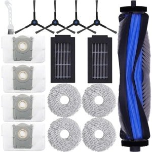 Onderdelen- en accessoirekit Geschikt voor Ecovacs Deebot T50 Pro robotstofzuiger: hoofdborstel en zijborstel.