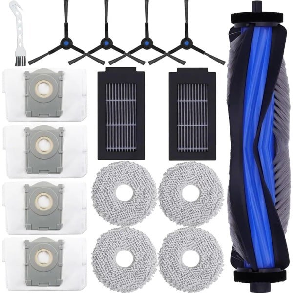 Onderdelen- en accessoirekit Geschikt voor Ecovacs Deebot T50 Pro robotstofzuiger: hoofdborstel en zijborstel.