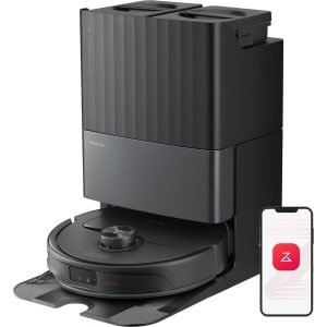 Roborock Qrevo Master zwart robotstofzuiger en dweil, 10.000 Pa, automatisch legen, wassen, drogen, basisreiniging en automatisch bijvullen, 3D-mapping