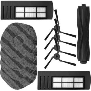 Robotstofzuiger set geschikt voor Eufy X9 Pro: 4x Mop Pad (dweil doeken), 8x Filter, 4x Zijborstel, 1x Hoofd Borstel Set