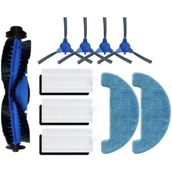 Set van 10 hoofdborstels Geschikt voor de Venga VG Rvc 3000 3001 robotstofzuiger: 1 rolborstel, 4 zijborstels, 3 vezelborstels