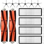 Set van 12 accessoires geschikt voor Roborock S5 / S5 Max / S6 / S6 Maxv / P5 / T6 / T7 robotstofzuiger - reserveonderdelen - 2 hoofdborstels, 4 HEPA-filters, 6 zijborstels