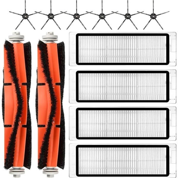 Set van 12 accessoires geschikt voor Roborock S5 / S5 Max / S6 / S6 Maxv / P5 / T6 / T7 robotstofzuiger - reserveonderdelen - 2 hoofdborstels, 4 HEPA-filters, 6 zijborstels
