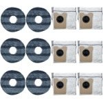 Set van 12 stofzakken en dweildoeken als vervanging geschikt voor de eufy Omni C20 robotstofzuiger.