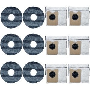 Set van 12 stofzakken en dweildoeken als vervanging geschikt voor de eufy Omni C20 robotstofzuiger.
