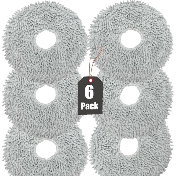 Set van 6 dweilpads geschikt voor Dreame L10s Ultra / L10 Ultra robotstofzuigers, herbruikbaar en wasbaar