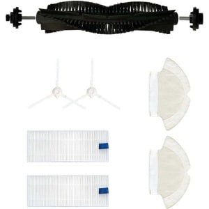 Set van 7 accessoires Geschikt voor de Tefal Rowenta X-plorer Serie 75 RG7687 robotstofzuiger: hoofdborstel/2 zijborstels/2 doeken/2 filters
