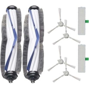 Set van 8 zijborstels Geschikt voor de Explorer 60 RR7427 RR7447 robotstofzuiger, 2 rolborstels en 2 filters.